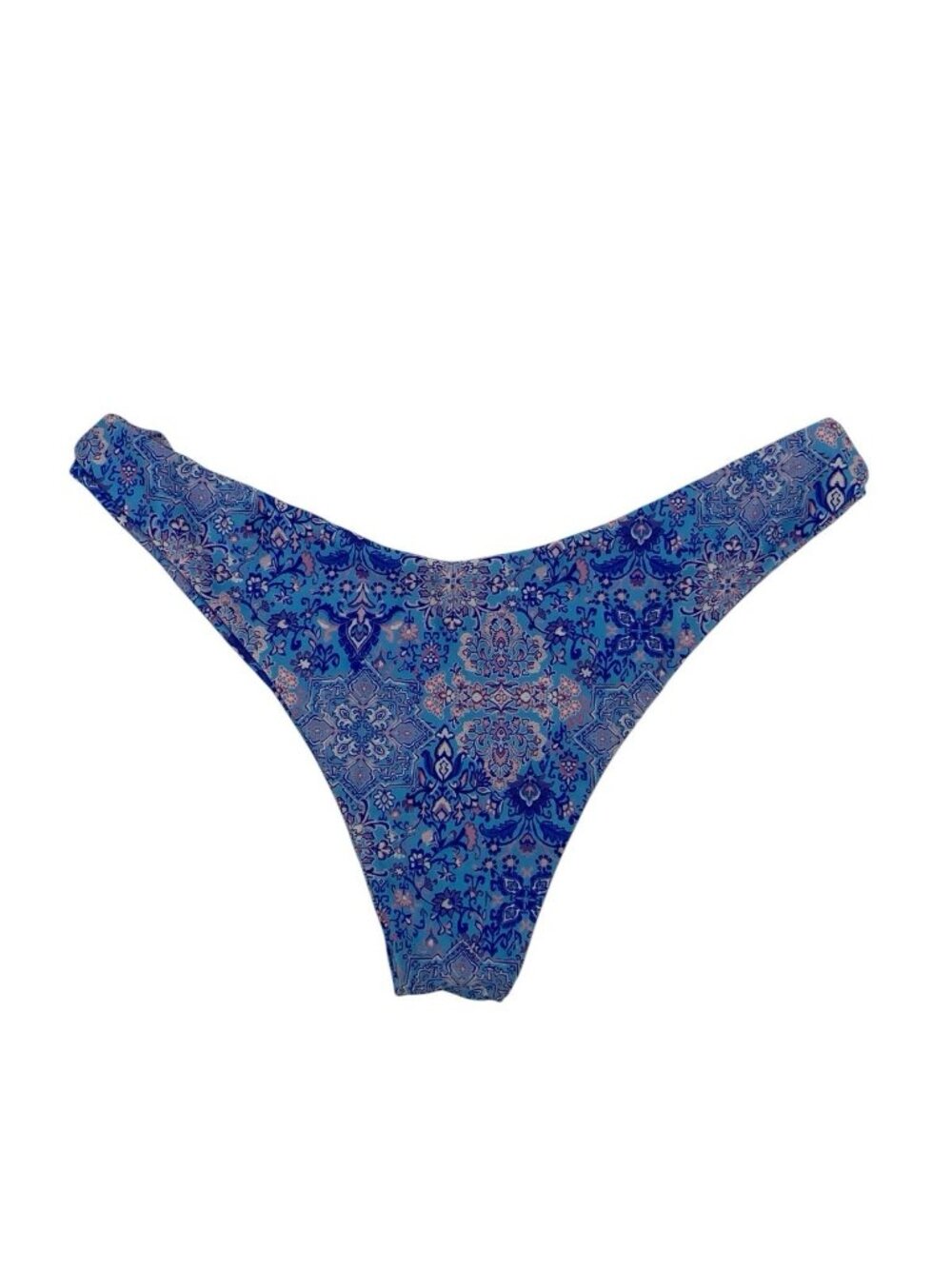Kulani Kinis Women's XL Blue Floral Bikini Bottoms Cheeky - Picture 2 of 8